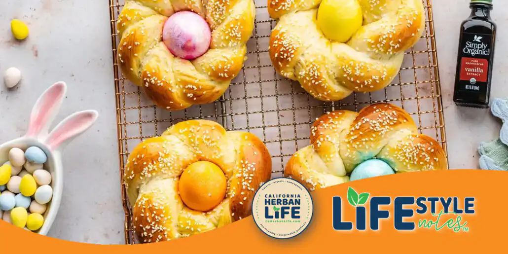 Sweet Braided Easter Bread with Sesame Seeds