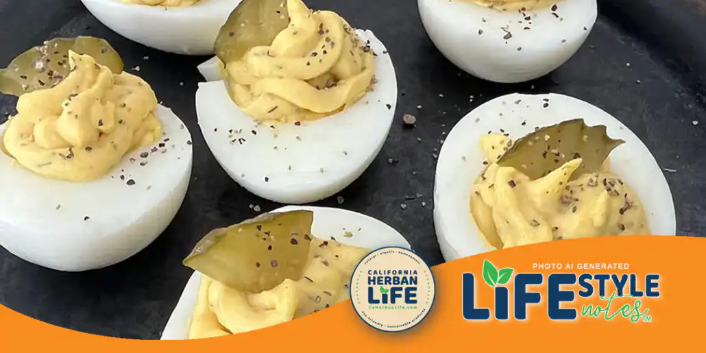 Deviled Eggs with Dill & Vinegar Nutritional Yeast