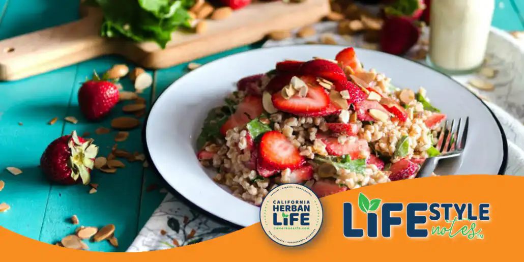 Strawberry Basil Farro Salad