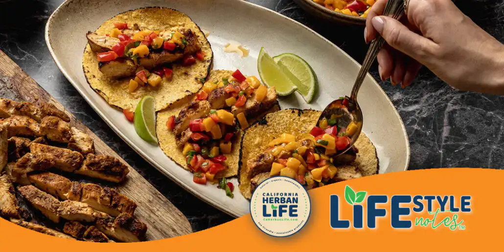 Caribbean Jerk Chicken Tacos with Mango Salsa