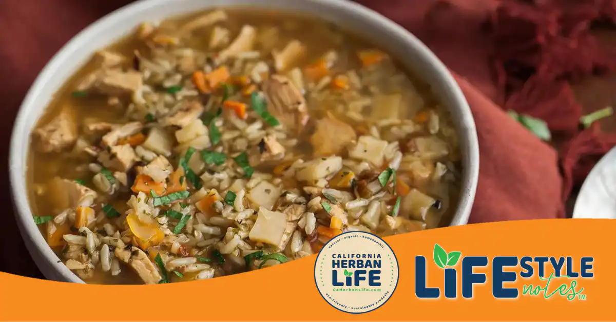 Lemon Pepper and Herb Chicken and Rice Soup