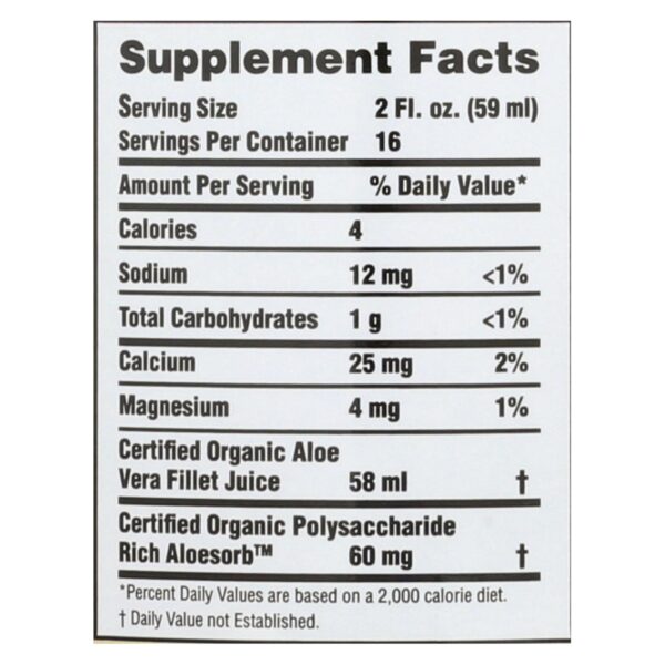 lily of the desert organic preservative free aloe vera juice 32 fl. oz.