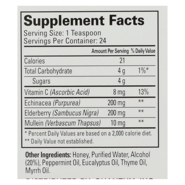 quantum health elderberry c syrup nutritional defense 4 fl. oz.