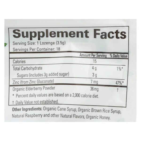 quantum health thera zinc elderberry raspberry flavored lozenges