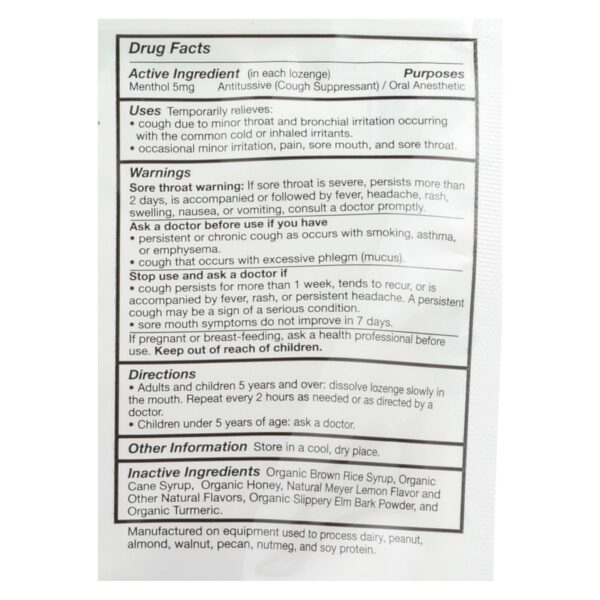 quantum health cough relief meyer lemon & honey lozenges