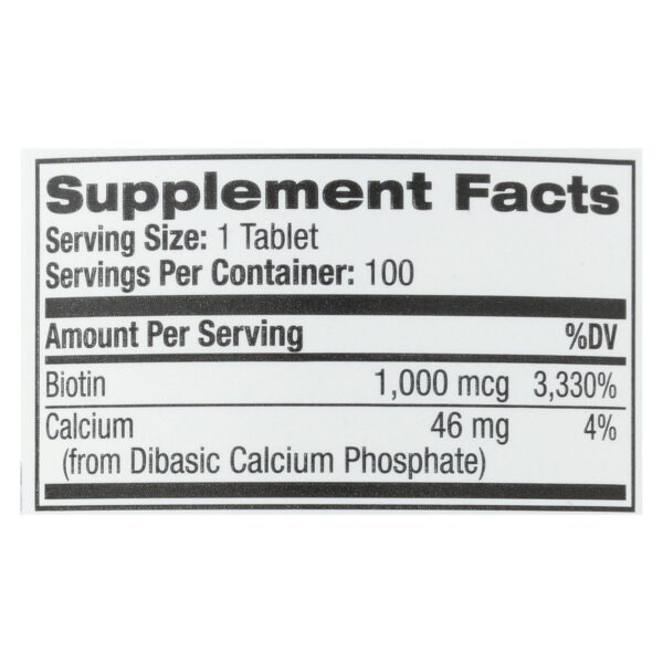 natrol biotin tablets 1,000 mcg 100 tablets