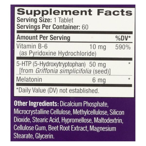natrol advanced sleep melatonin + 5 htp 10 mg 60 tablets