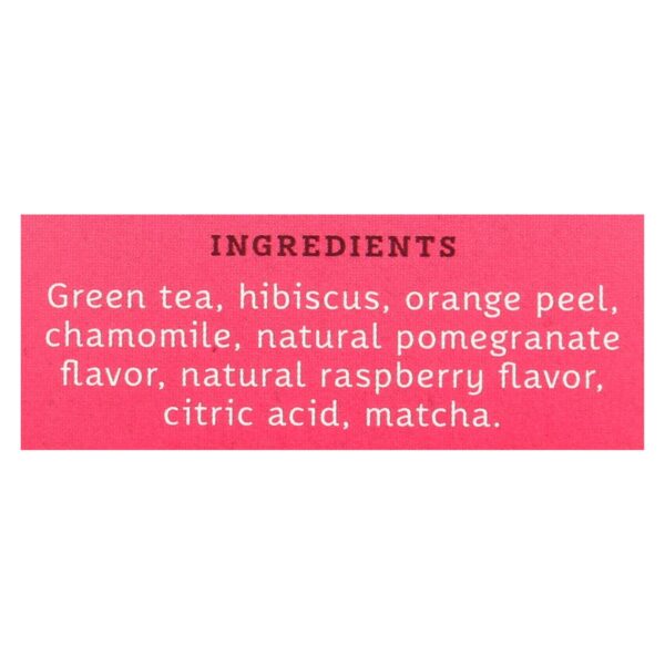 stash tea pomegranate raspberry green with matcha tea bags 18 tea bags