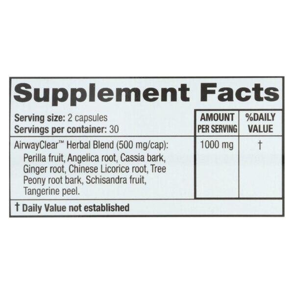ridgecrest herbals airway clear 60 count
