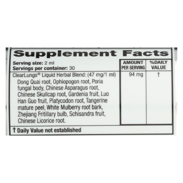 ridgecrest herbals clearlungs liquid 2 oz.