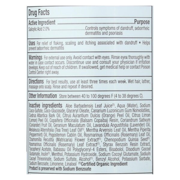 avalon organics therapeutic hair care medicated anti dandruff shampoo 14 fl. oz. shampoos