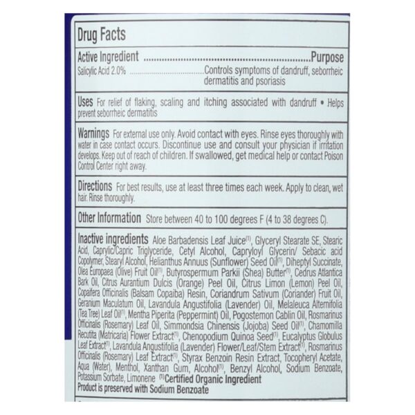 avalon organics therapeutic hair care medicated anti dandruff conditioner 14 fl. oz.
