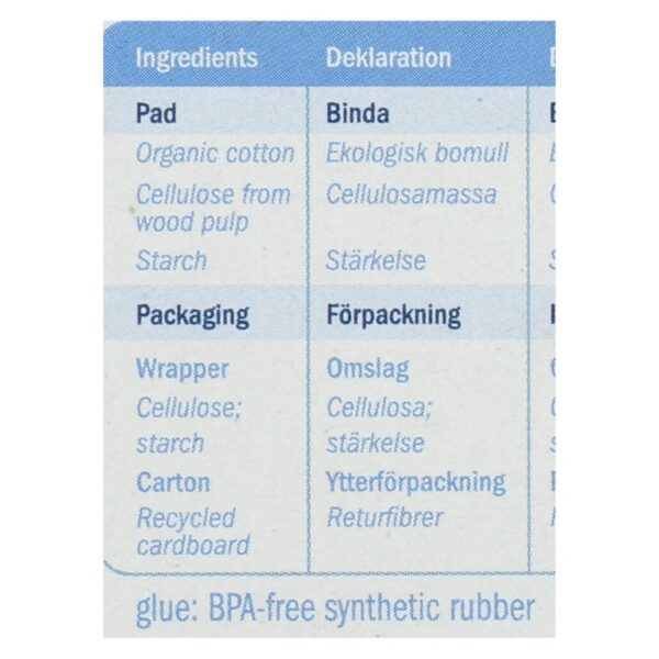 natracare ultra regular pad with wings 14 count