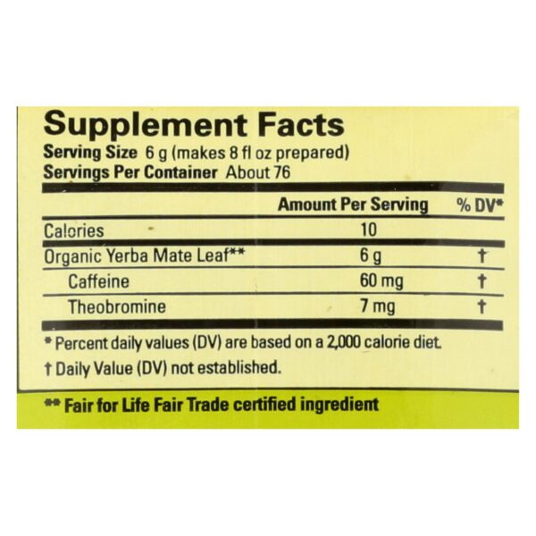 ecoteas yerba mate tea 1 lb.