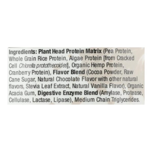 genceutic naturals chocolate cacao dietary plant head protein powder 30 servings