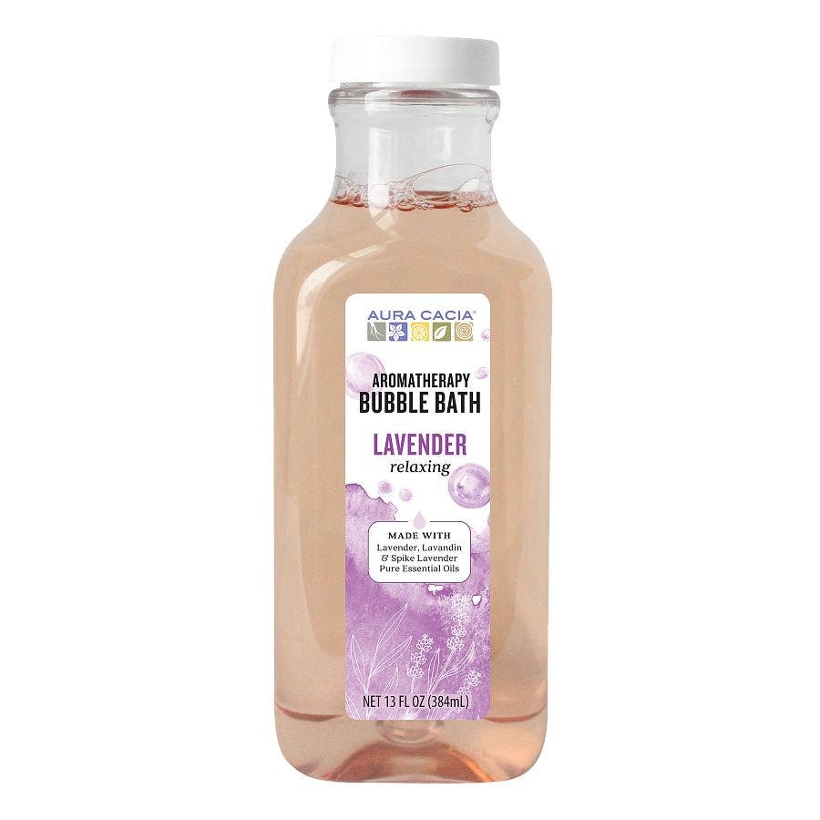 051381882600 aura cacia 13oz bubble bath bottled lavender l188270f front 1.jpeg