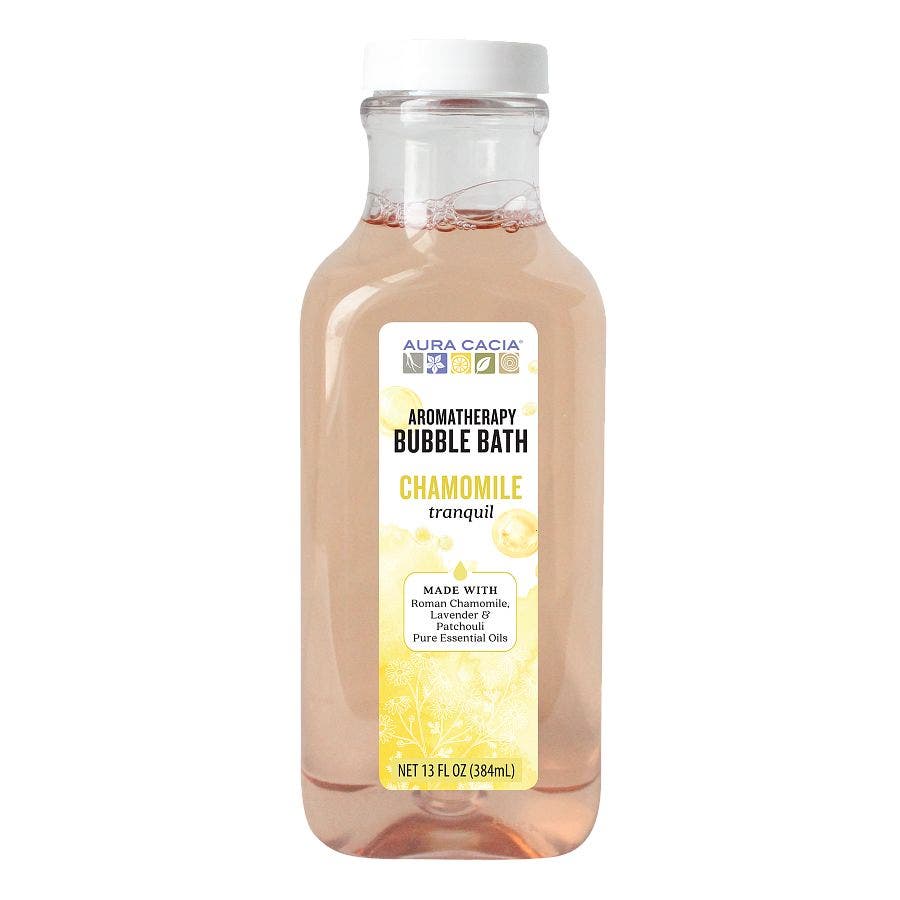 051381882617 aura cacia 13oz bubble bath bottled chamomile l188271f front 1.jpeg