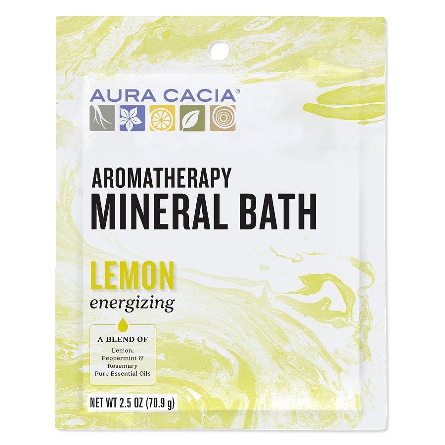 051381885168 aura cacia 2oz mineral bath packet lemon l188516e front 1.jpeg