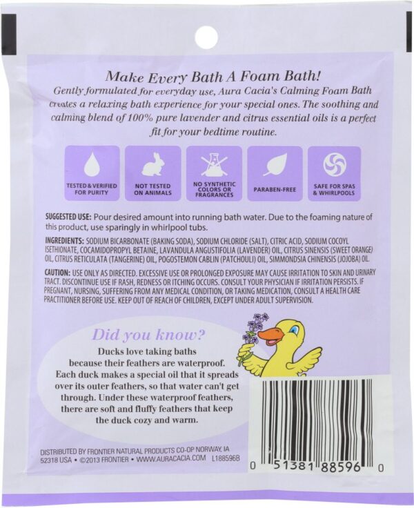 aura cacia kids lavender essential oil calming foam bath, 20.5 oz