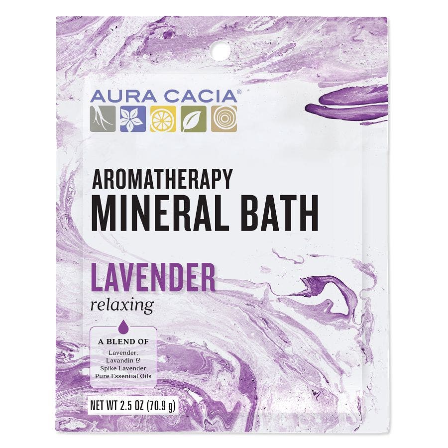 051381886165 aura cacia 2oz mineral bath packet lavender l188616f front 1.jpeg
