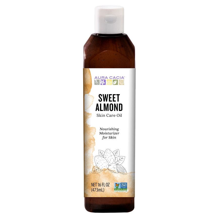 051381911454 aura cacia 16oz skin care oil sweet almond l191145f front 1.jpeg