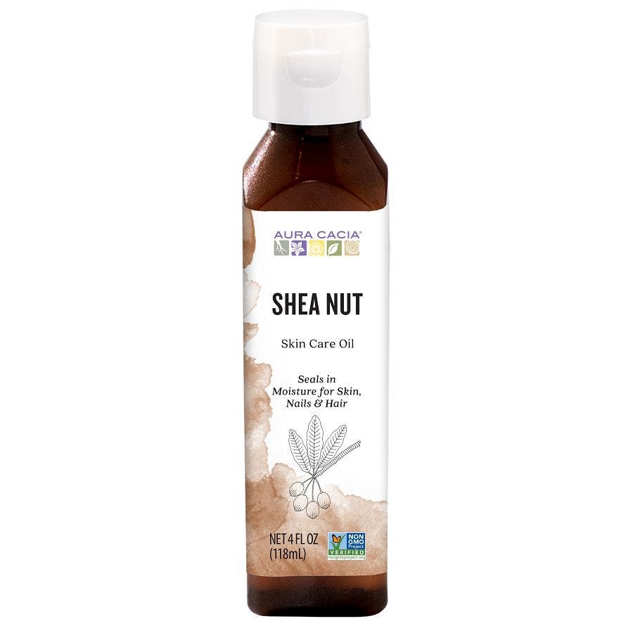 051381913809 aura cacia 4oz skin care oil shea nut l191380b front 1.jpeg