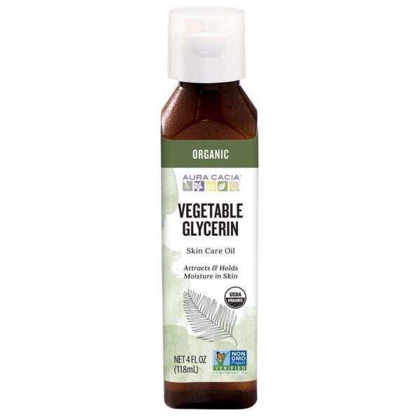 051381914004 aura cacia 4oz skin care oil organic vegetable glycerin l191400c front 1.jpeg
