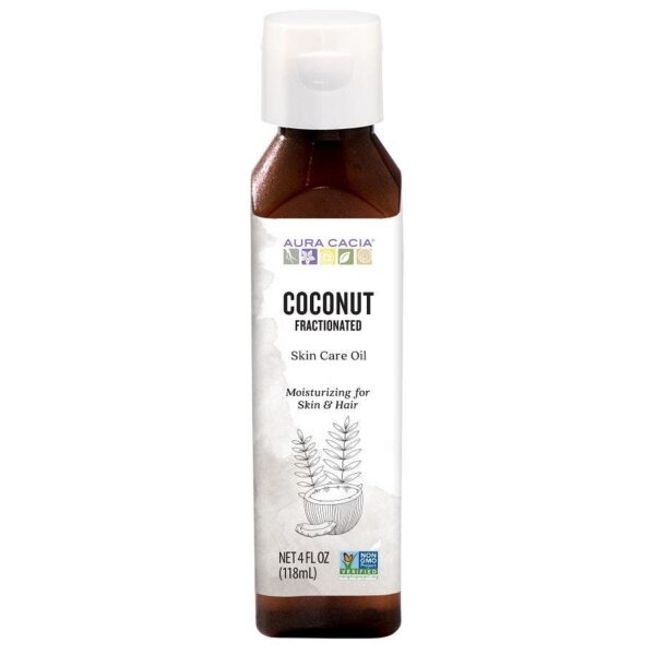 051381914066 aura cacia 4oz skin care oil coconut l191381b front 1.jpeg