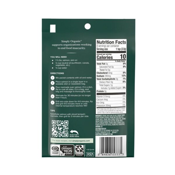simply organic teriyaki marinade mix .99 oz