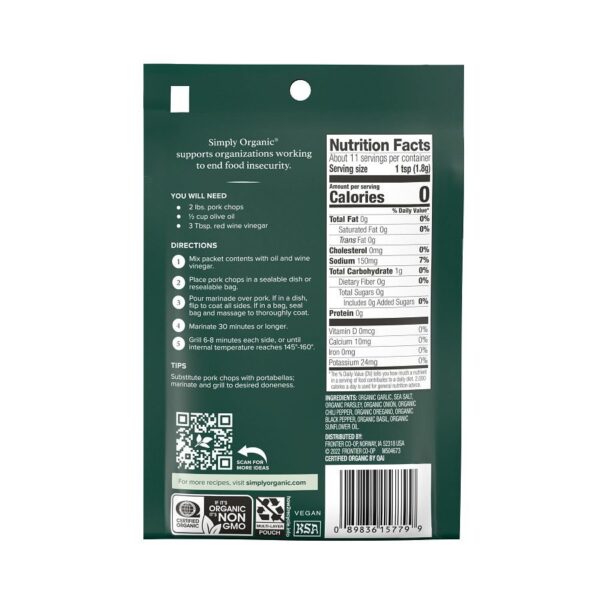 simply organic chimichurri marinade mix .71oz