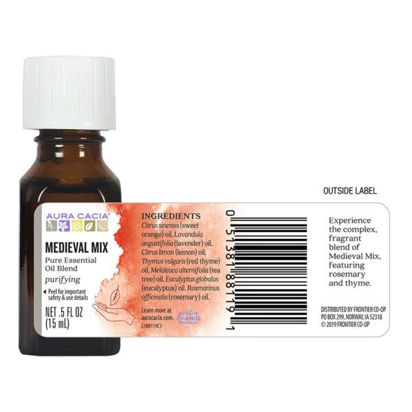aura cacia pure aromatherapy medieval mix, 0.5 oz