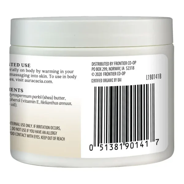 aura cacia shea butter unrefined organic, 3.25 oz