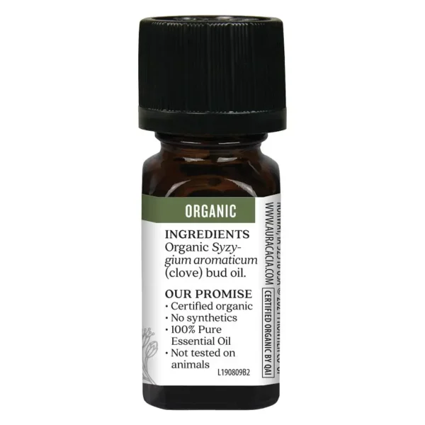 aura cacia organic clove bud essential oil, 0.25 oz