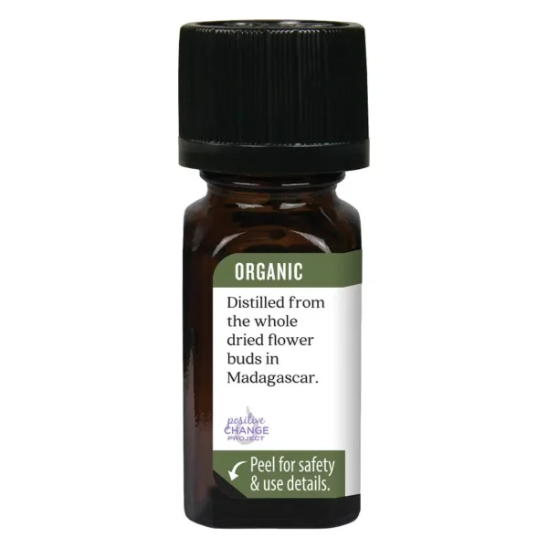 aura cacia organic clove bud essential oil, 0.25 oz