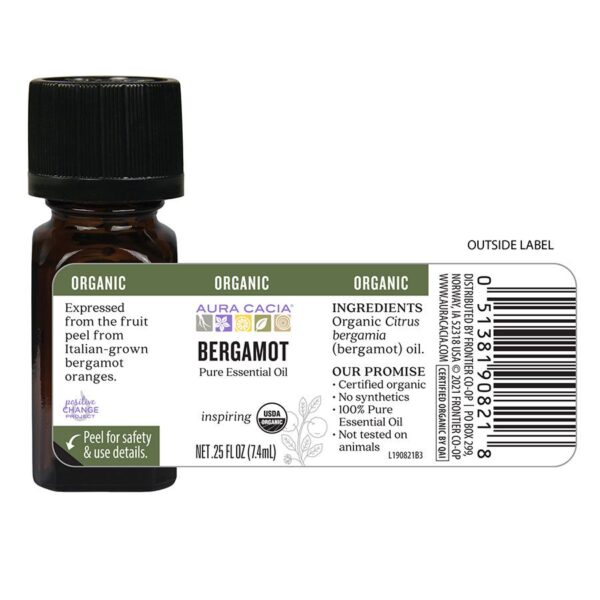 aura cacia organic bergamot 0.25 oz