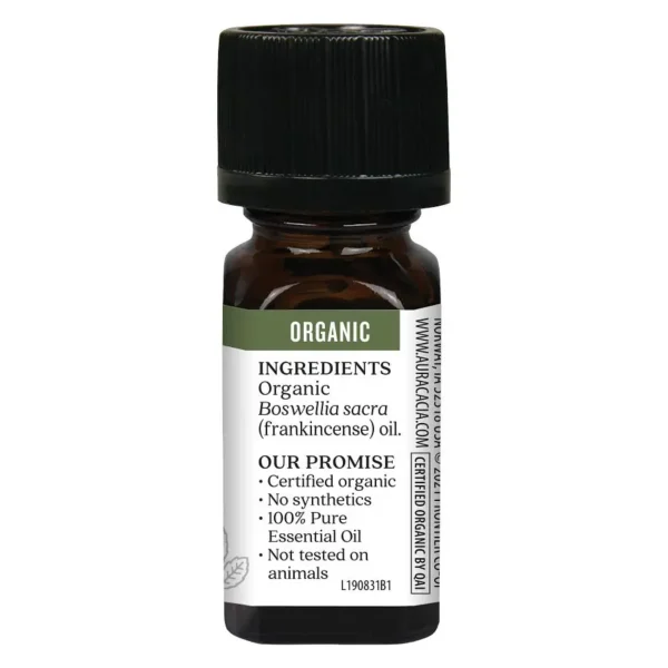 aura cacia organic essential oil frankincense 0.25 fl.oz.