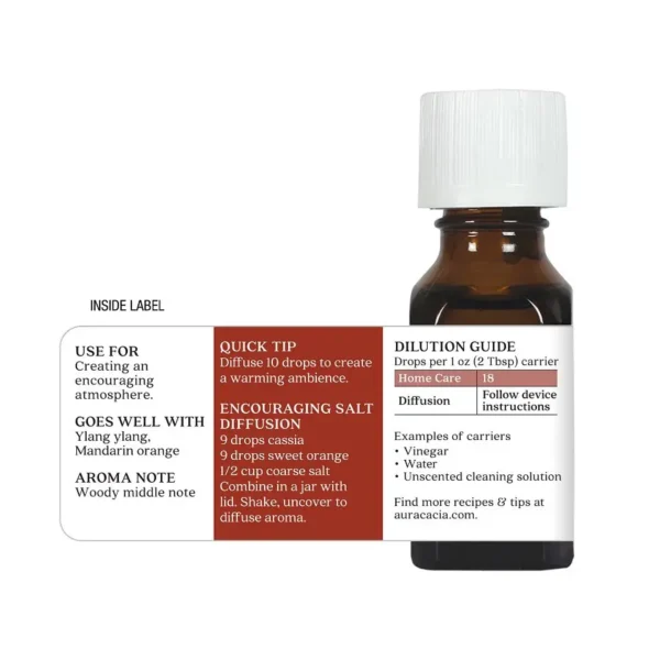 aura cacia essential oil cassia bark 0.5 fl.oz.