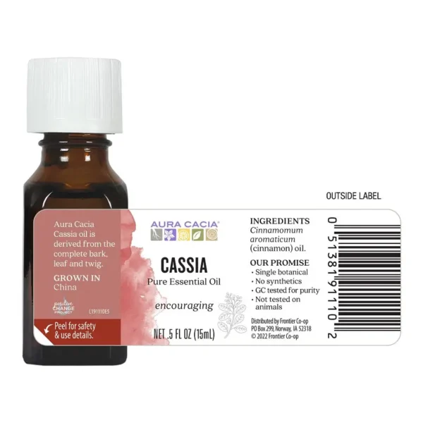 aura cacia essential oil cassia bark 0.5 fl.oz.