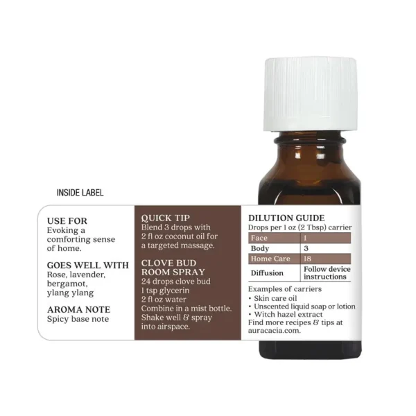 aura cacia essential oil clove bud, 0.5 oz