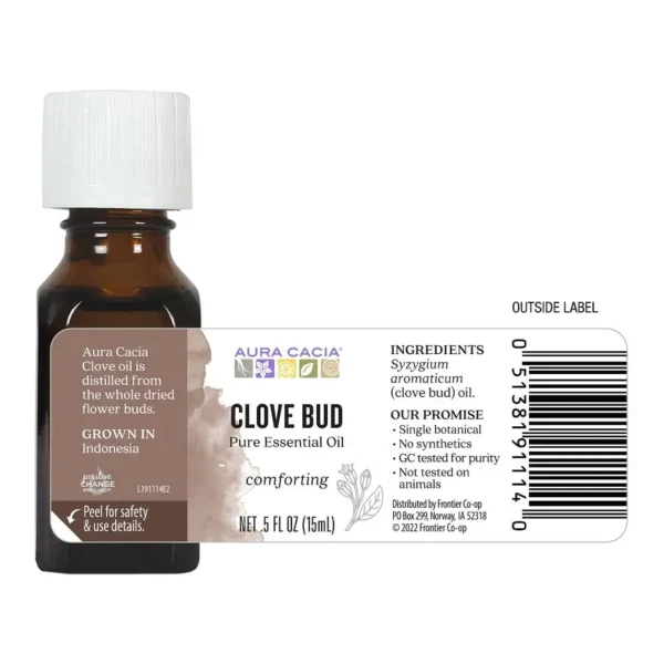 aura cacia essential oil clove bud, 0.5 oz