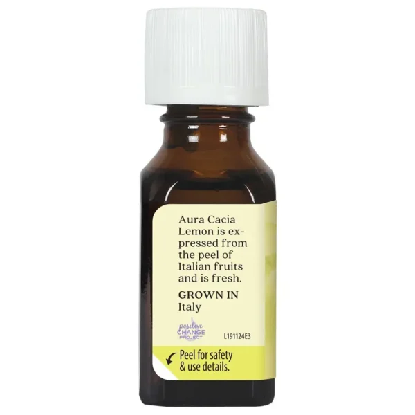 aura cacia essential oil lemon, 0.5 oz