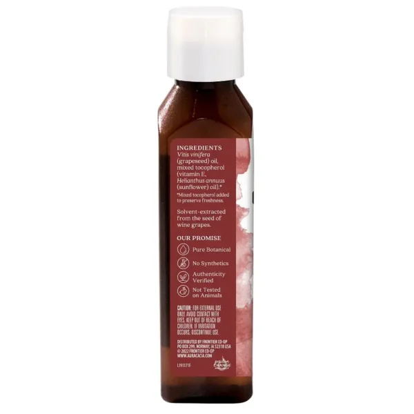aura cacia natural skin care oil harmonizing grapeseed, 4 oz
