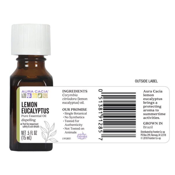 aura cacia essential oil awakening lemon eucalyptus, 0.5 oz