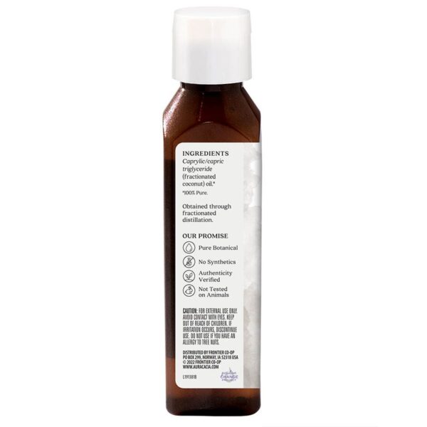 aura cacia coconut fractionated skin care oil, 4 fl.oz.