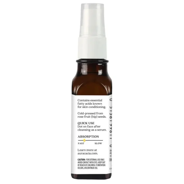 aura cacia organic rosehip oil with vitamin e natural skin care, 1 oz