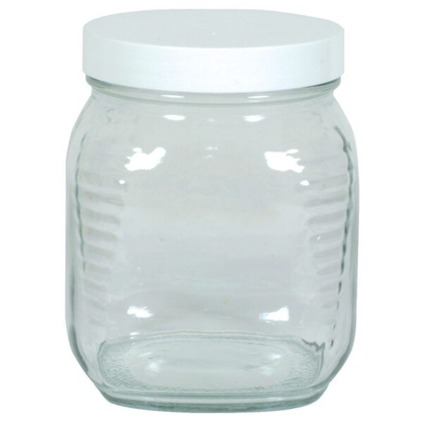 1 frontier co op square clear wide mouth glass jar 8729 front.jpg