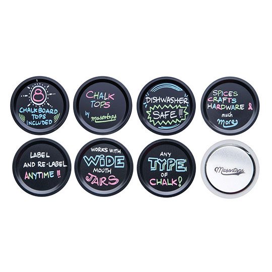 1 masontops storage solutions wide mouth chalk top lids 8 count chalkboard lids 233582 front.jpg