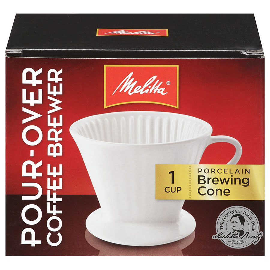 1 melitta coffee makers pour over coffee brewer cone porcelain 1 cup 227322 front.jpg