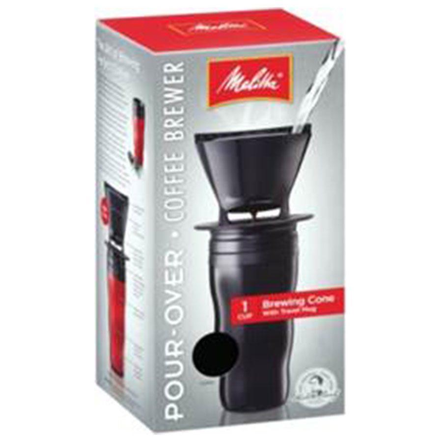 1 melitta coffee makers pour over coffee brewer cone with travel mug black 1 cup 227320 front.jpg