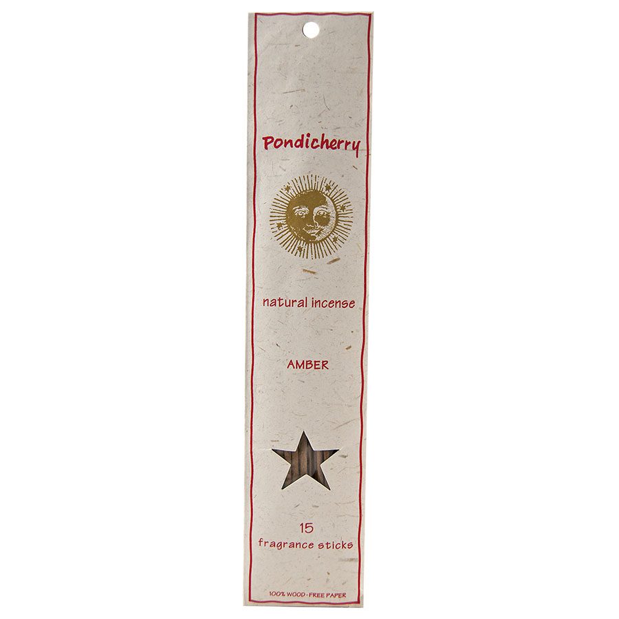 1 pondicherry natural incense amber sticks 15 per package 209703 front.jpg